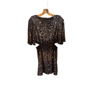 french connection black gold sequin dress French Connection Black Sequin Dress main image 0
